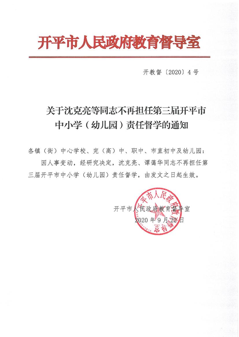 開教督〔2020〕4號關(guān)于沈克亮等同志不再擔(dān)任第三屆開平市中小學(xué)（幼兒園）責(zé)任督學(xué)的通知0000.jpg