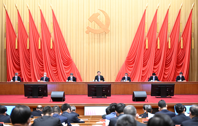 1月9日,中共中央總書記、國家主席、中央軍委主席習(xí)近平在中國共產(chǎn)黨第二十屆中央紀律檢查委員會第二次全體會議上發(fā)表重要講話。李強、趙樂際、王滬寧、蔡奇、丁薛祥、李希出席會議。
